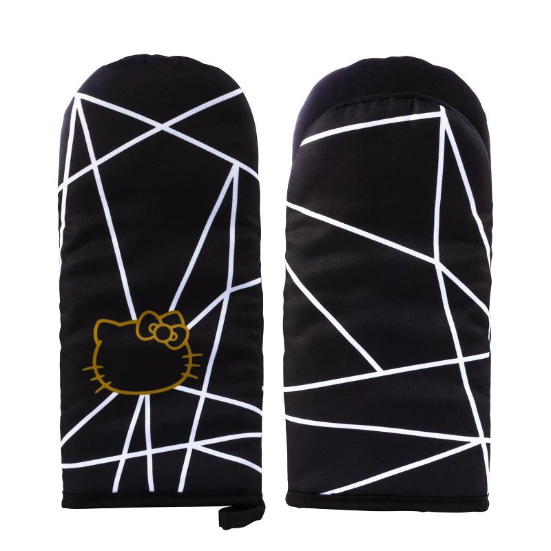 2pk Cotton Buffalo Check Oven Mitt Set Black - Design Imports