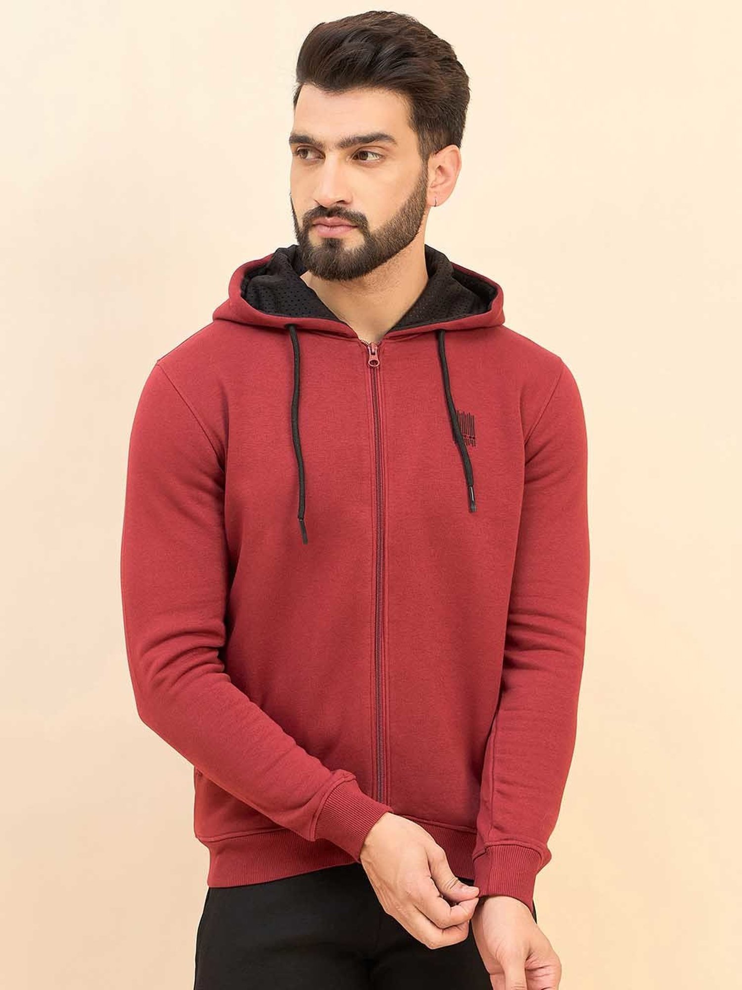 Sweet Dreams Red Regular Fit Hooded Sweatshirt