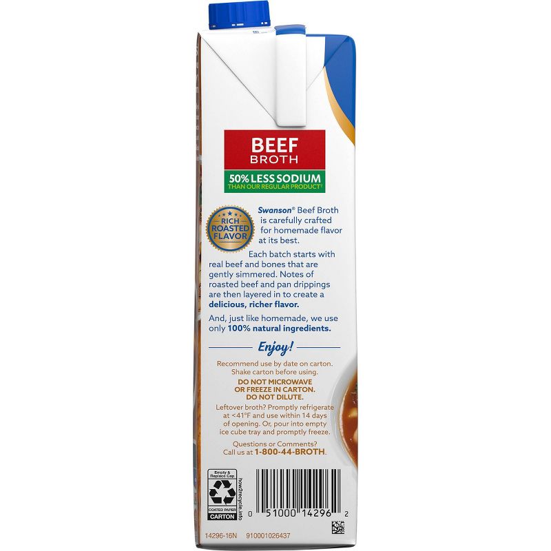 Swanson Beef Broth 50% Less Sodium 32oz