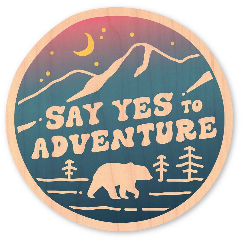 Dust City Wood Stickers Adventure and Rainbow Mountain Scene Stickers 2pk