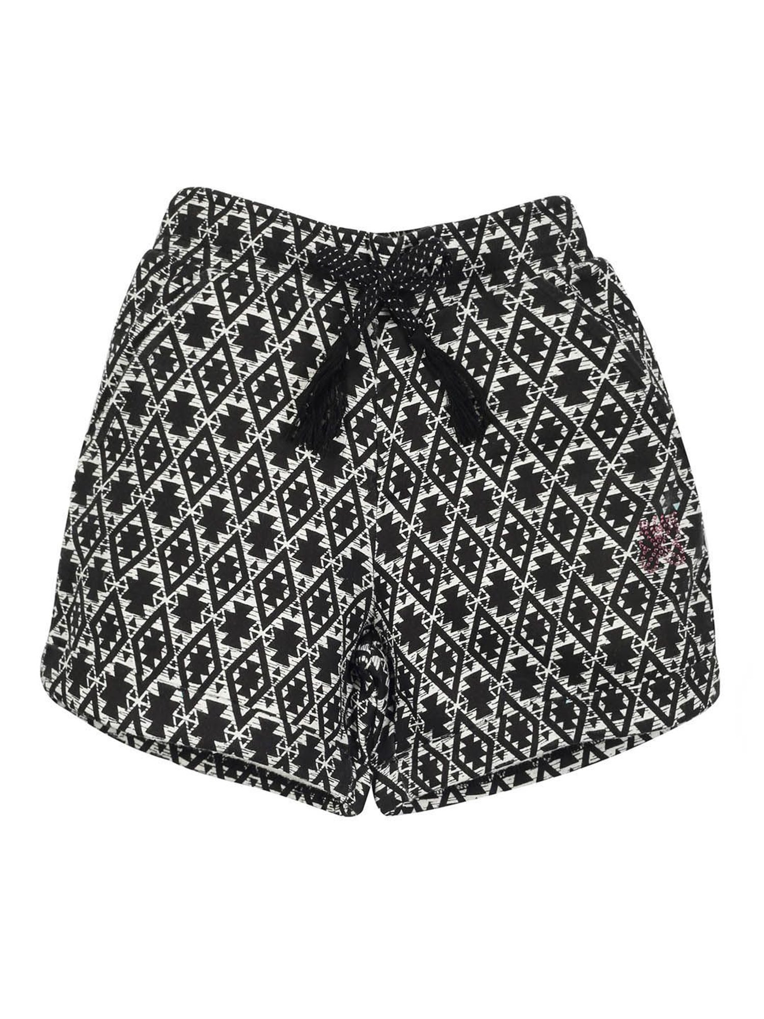 Plum Tree Kids Dark Pink & White Embellished T-Shirt with Shorts