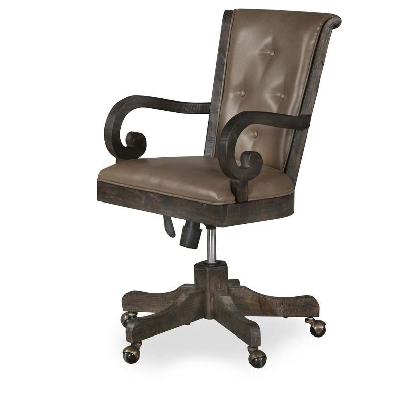 Bellamy Fully Upholstered Desk Chair in Weathered Peppercorn - Magnussen Home Furnishings