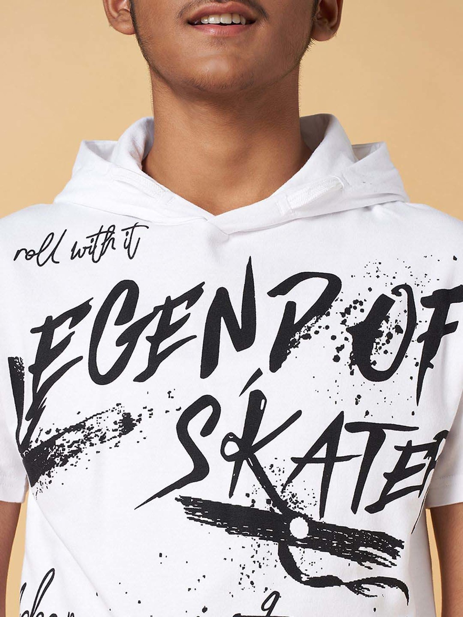 Coolsters by Pantaloons Kids White Cotton Printed T-Shirt