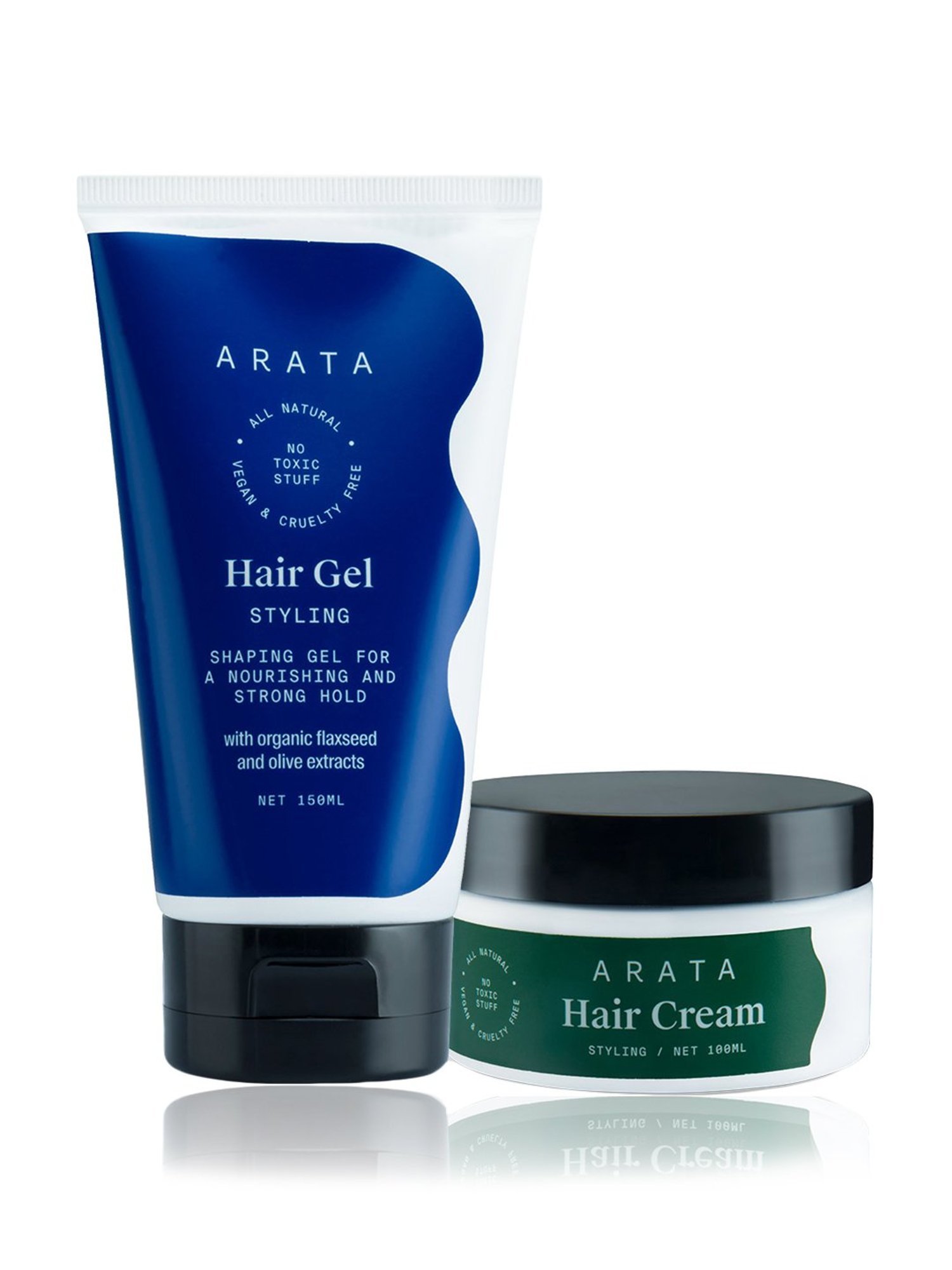 Arata Natural Hair Gel + Hair Cream Combo