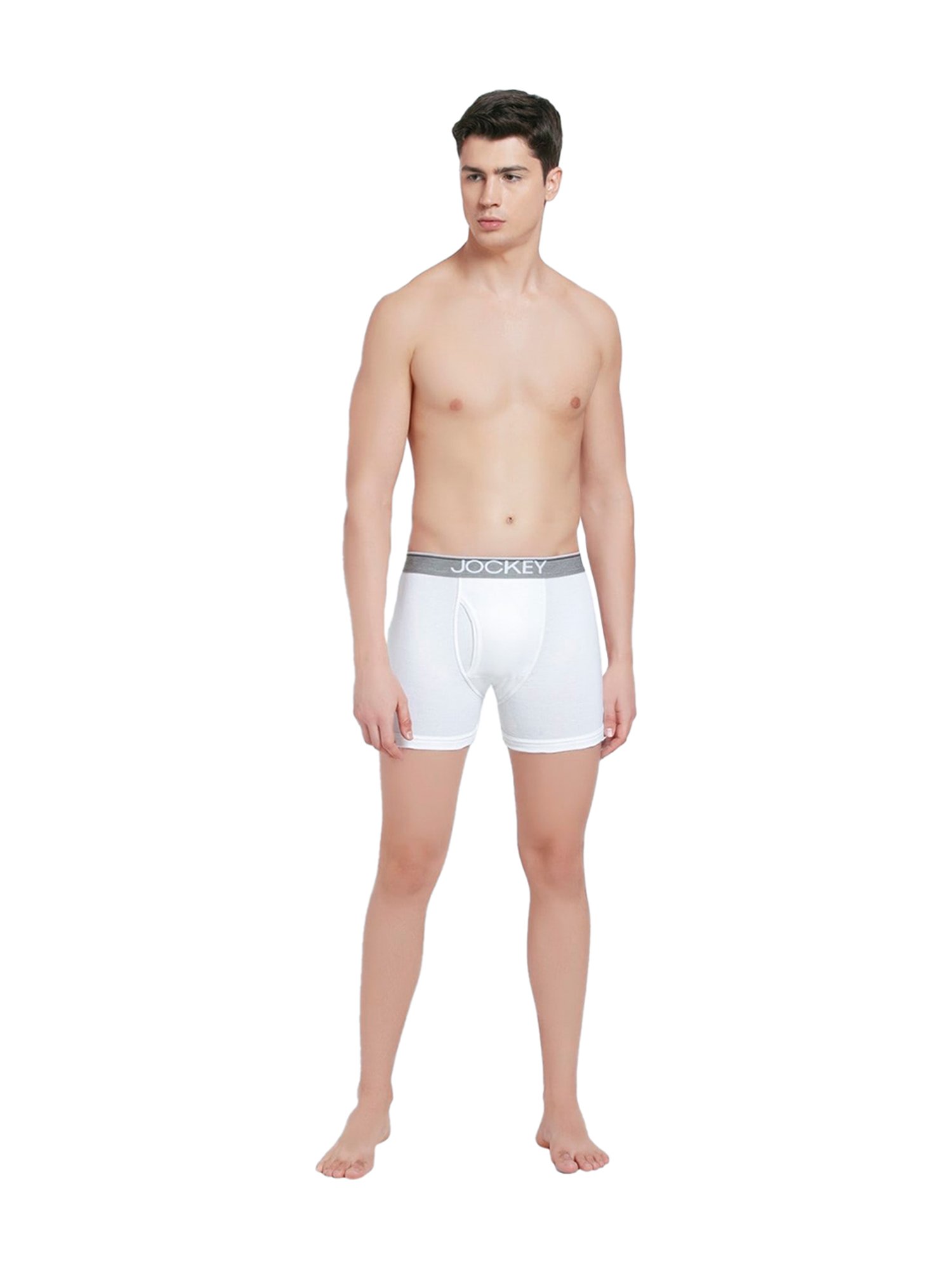 Jockey 8009 Bright White Super Combed Cotton Rib Boxer Briefs with Ultrasoft Waistband - Pack of 2