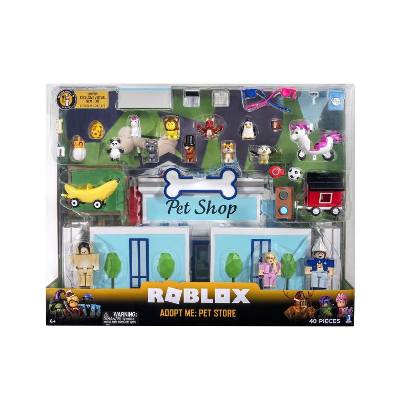 Roblox Celebrity Collection - Adopt Me: Pet Store Deluxe Playset (Includes Exclusive Virtual Item)