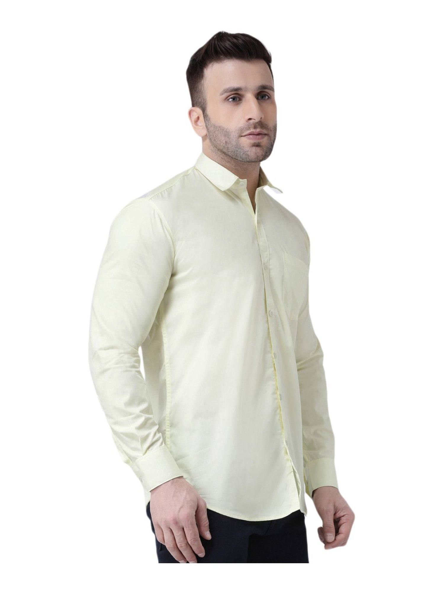 Hang Up Green Cotton Slim Fit Shirt