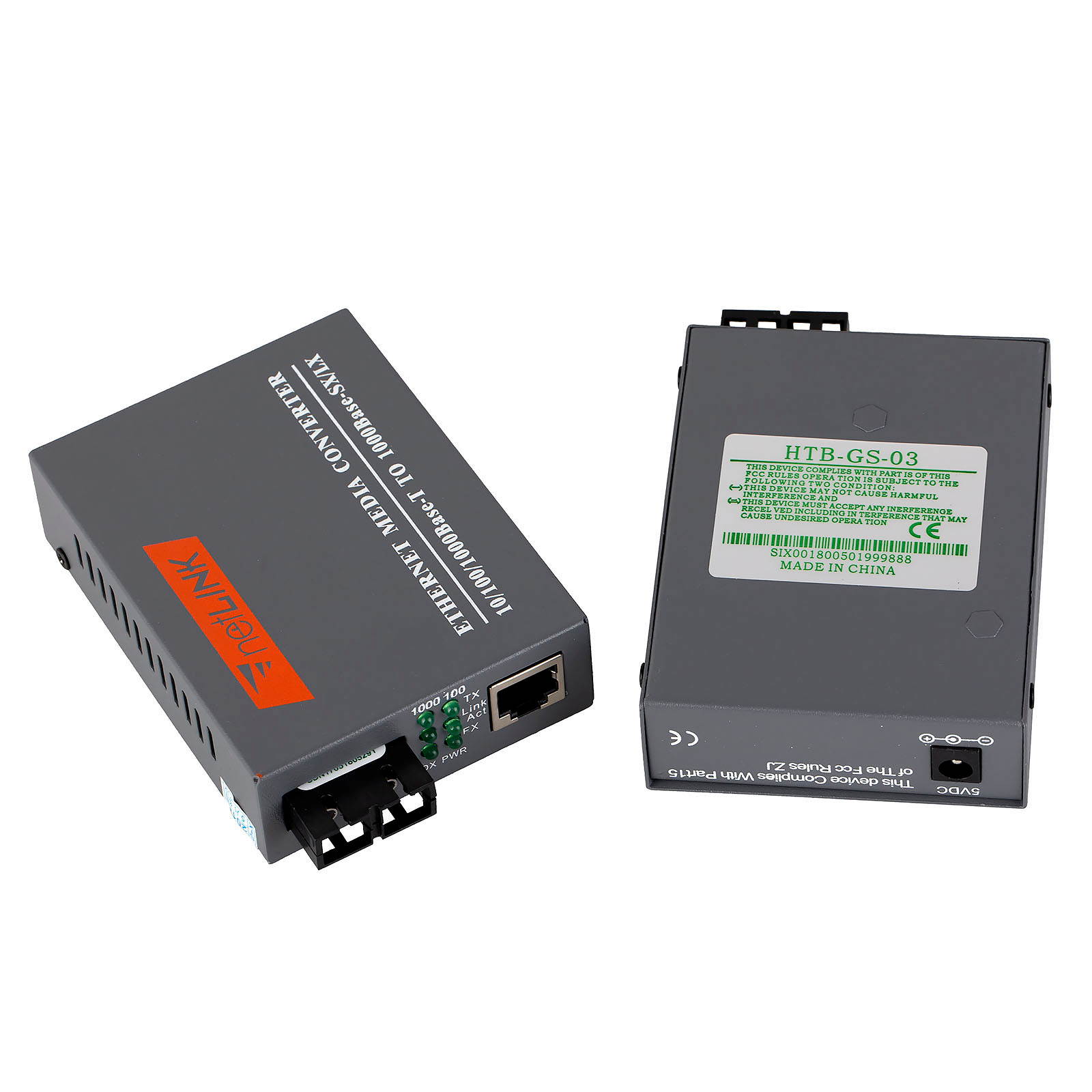 Gigabit LAN Network 1000Mbps to SC Duplex Fiber Optical Media Converter