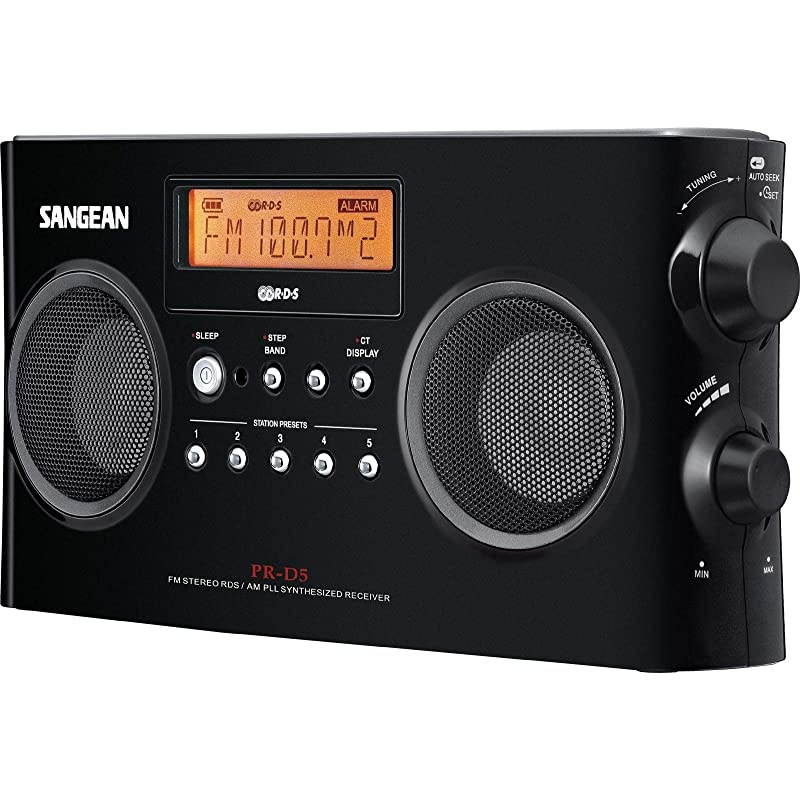 PR-D5BK AM/FM Portable Radio with Digital Tuning and RDS (Black)