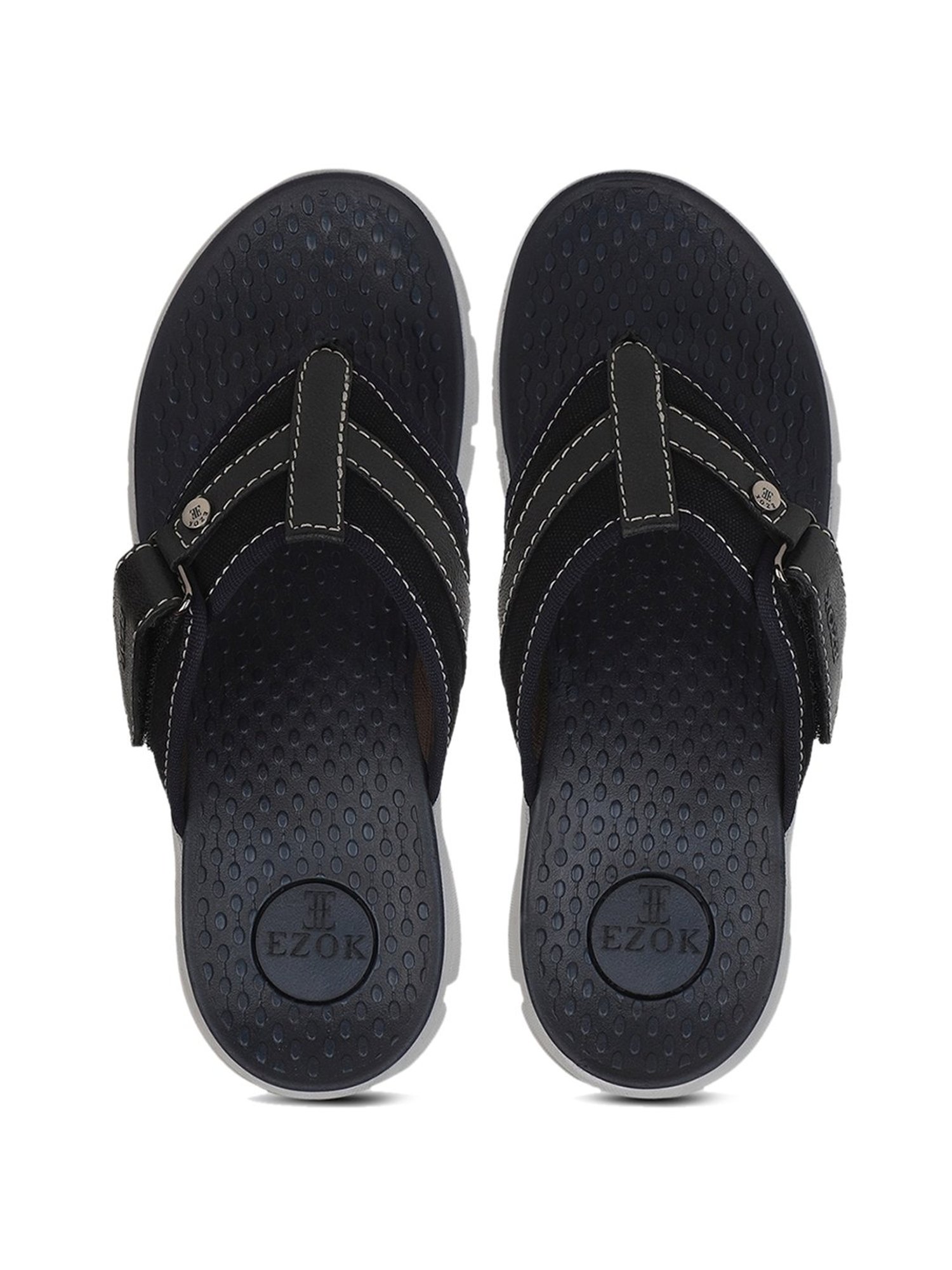 EZOK Men's Black Thong Sandals