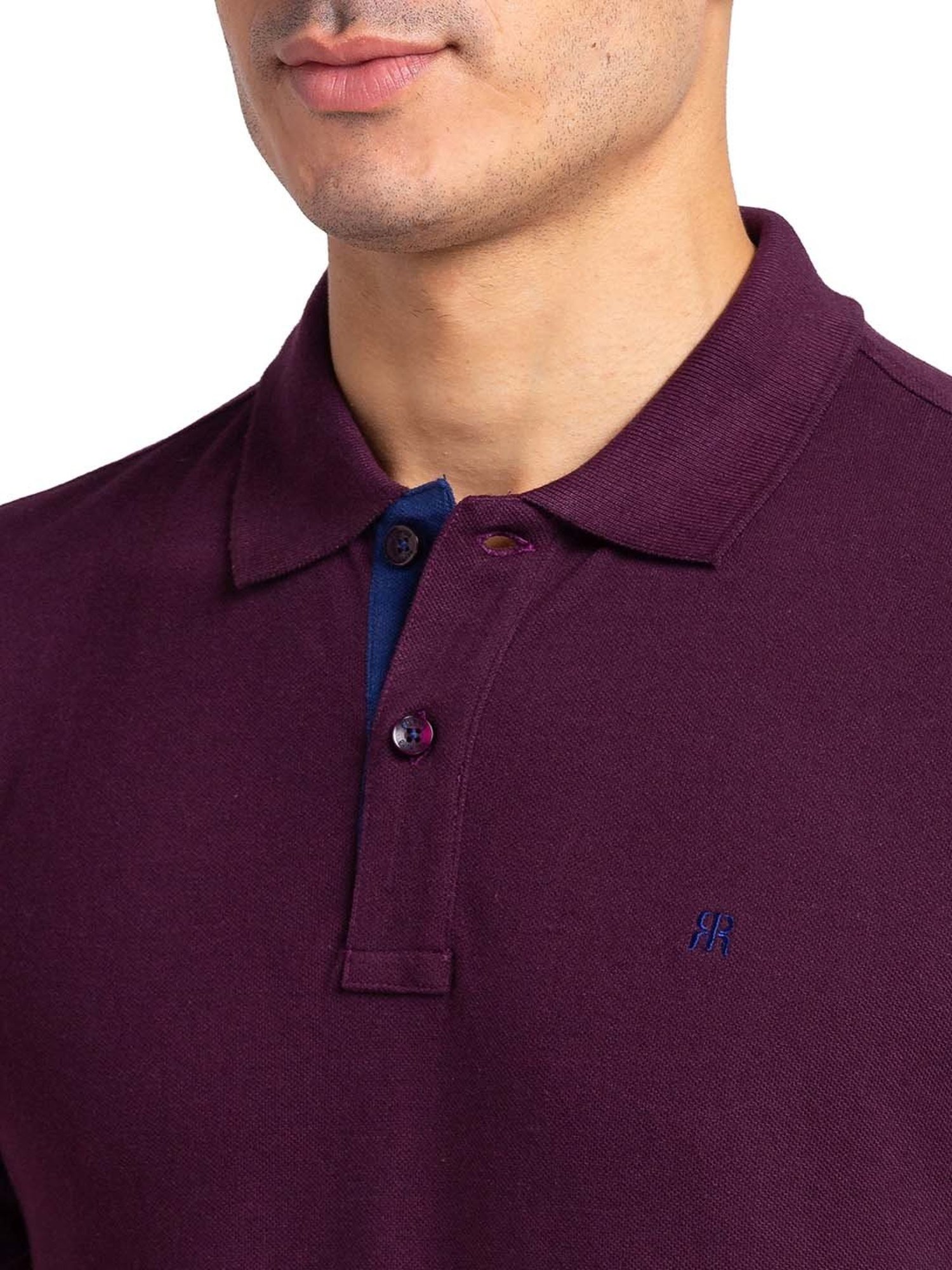 Raymond Wine Regular Fit Polo T-Shirt