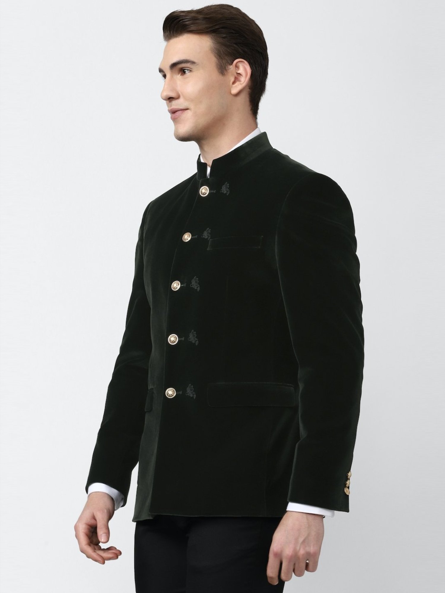 Hangup Cream Regular Fit Ethnic Blazer