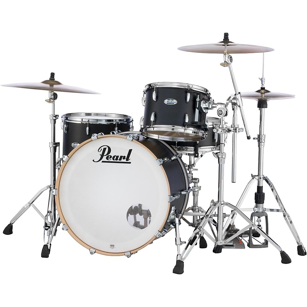 Pearl Masters Maple 3-Piece Shell Pack Matte Black Mist