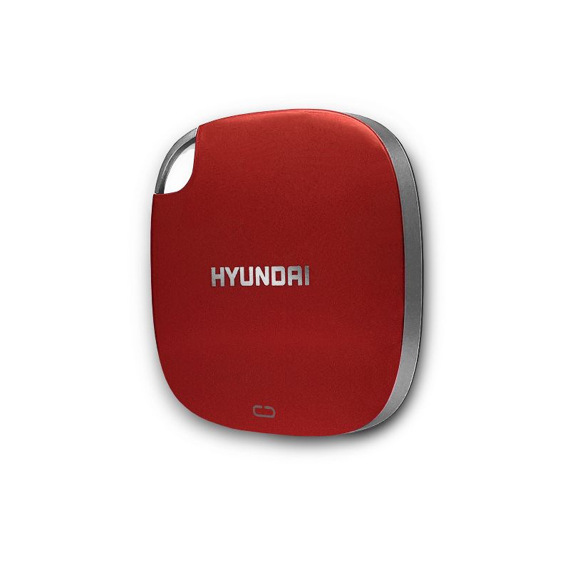 Hyundai 2TB Ultra Portable External SSD for PC/Mac/Mobile, USB-C USB 3.1 - Red (HTESD2048R)