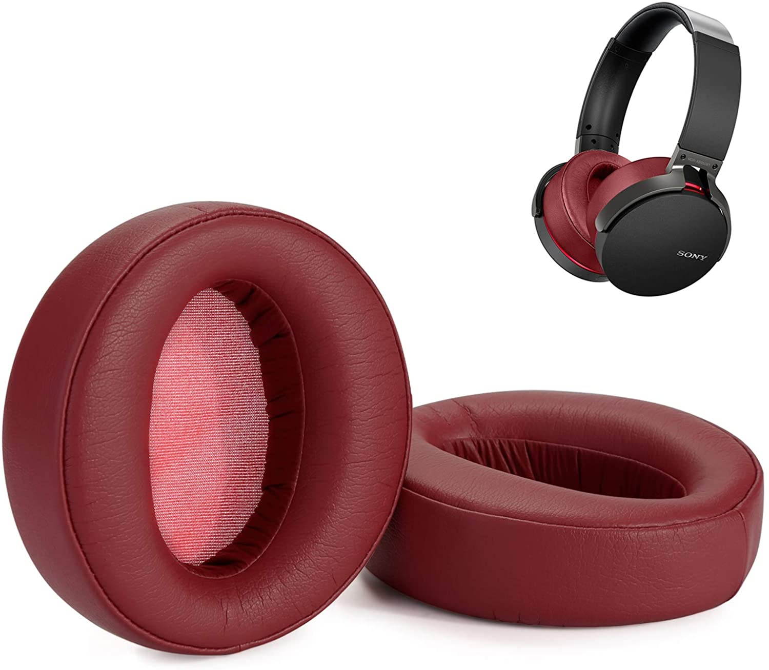 Replacement Ear Pads Earpads Cup Cover Memory Foam Cushion for Sony MDR-XB950BT XB950B1 XB950N1 XB950AP Bluetooth Wireless Headphones, 2 Pieces