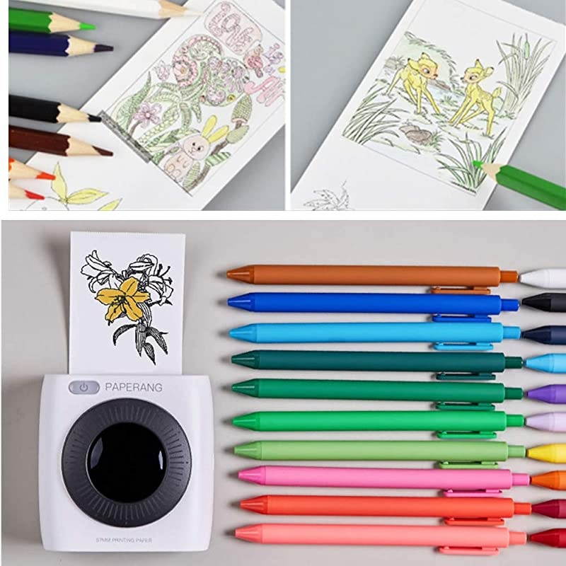 P2 Thermal Printer HD 300dpi Pocket Portable Label Printer Edit NotePhoto PrintLearn Foreign LanguageScan PrintWireless Bluetooth Printer for iOSAndroid Mobile Birthday Gift