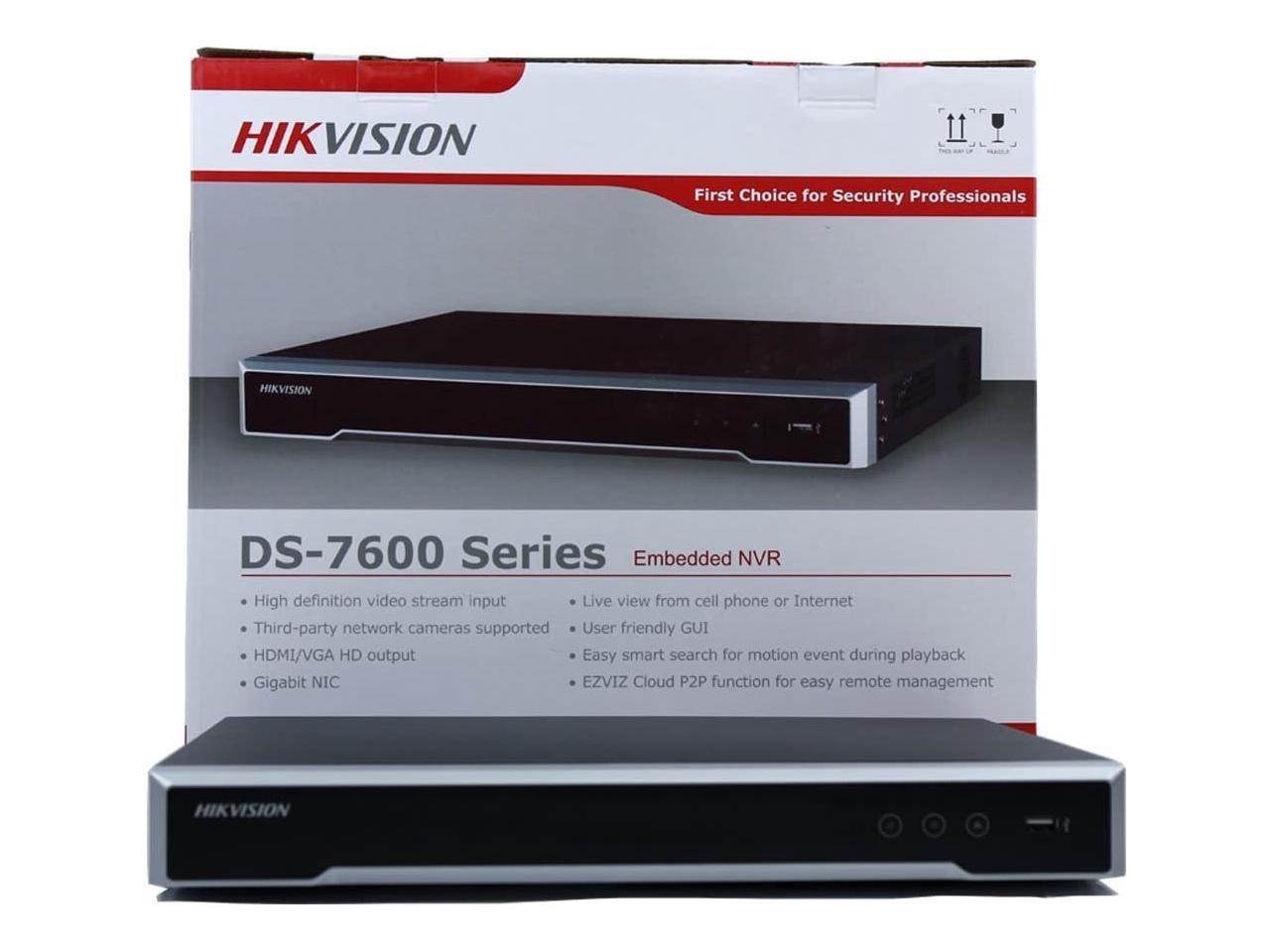 Hikvision DS-7608NI-I2/8P 8CH IP Network Video Recorder Integrated 8 POE Embedded Plug & Play 4K NVR [2016 New Model]
