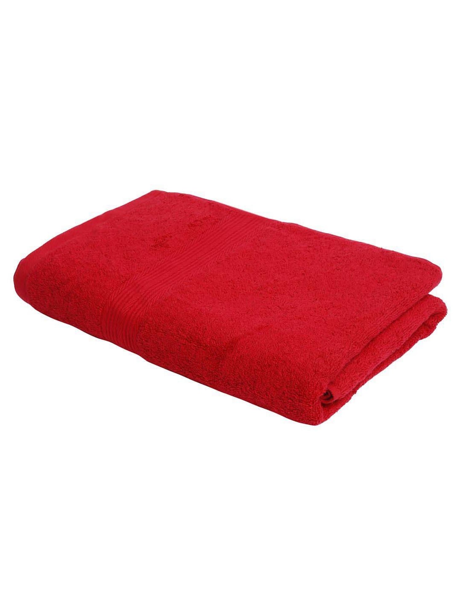 Creeva Red Cotton 450 GSM Bath Towel
