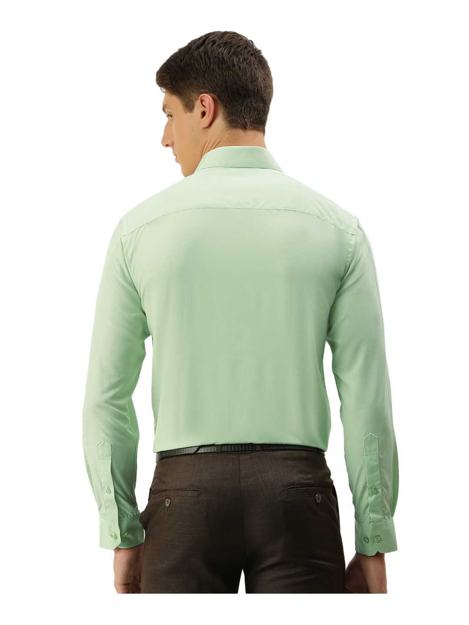 English Navy Pistachio Slim Fit Shirt