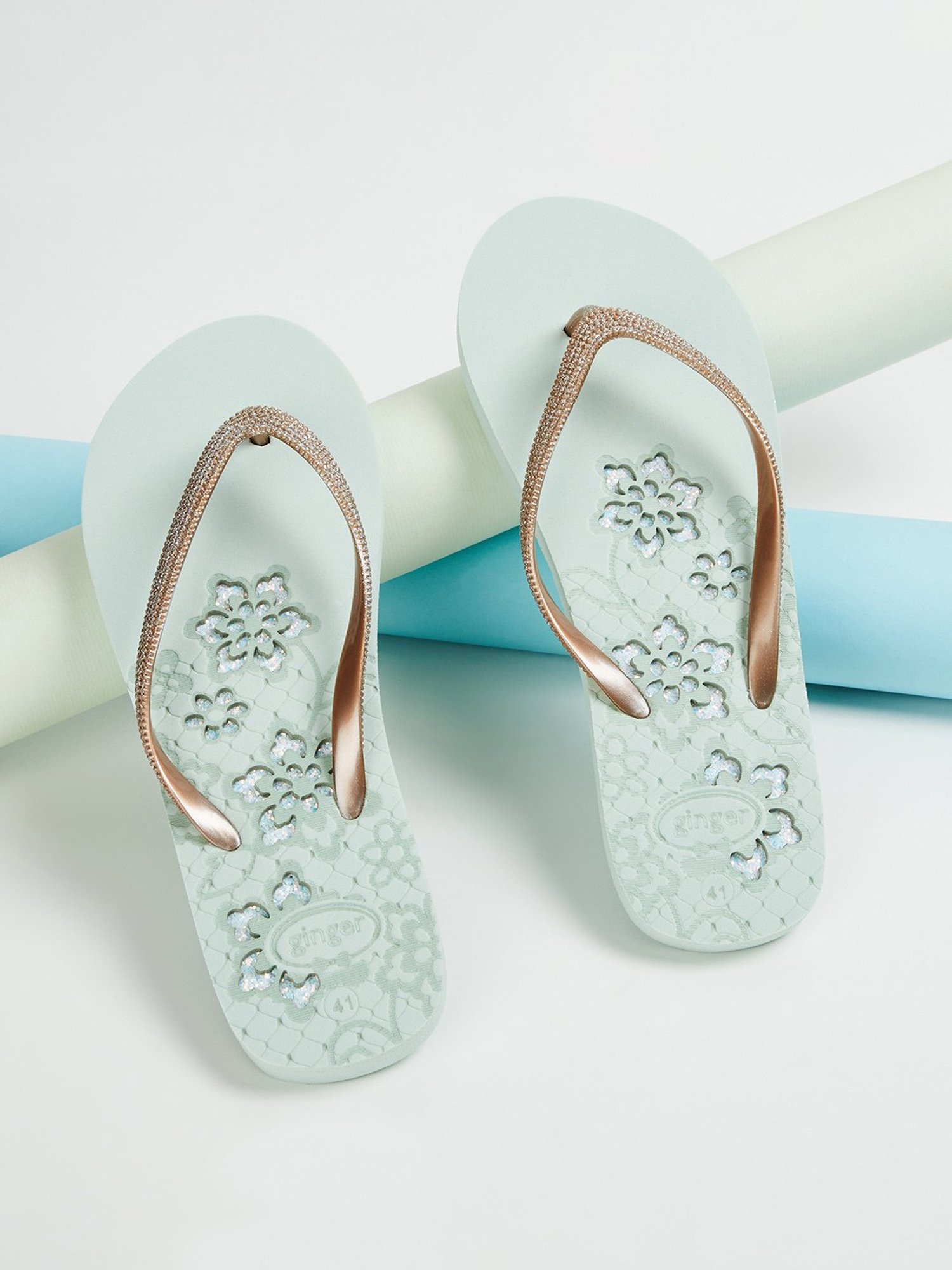 Floatz by Bata Women's  White Flip Flops