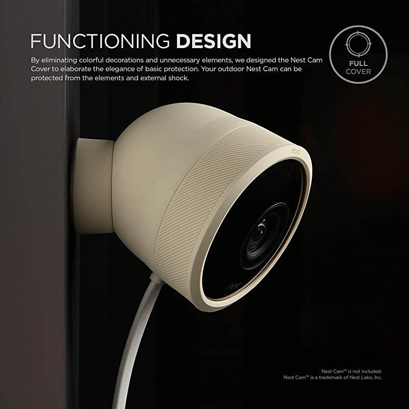 Google Nest Cam Outdoor Cover (Classic White, 2Pcs x 2Set) - Lite Package, All Weather Protective Cover, Protection, Blending in, Easy Installation