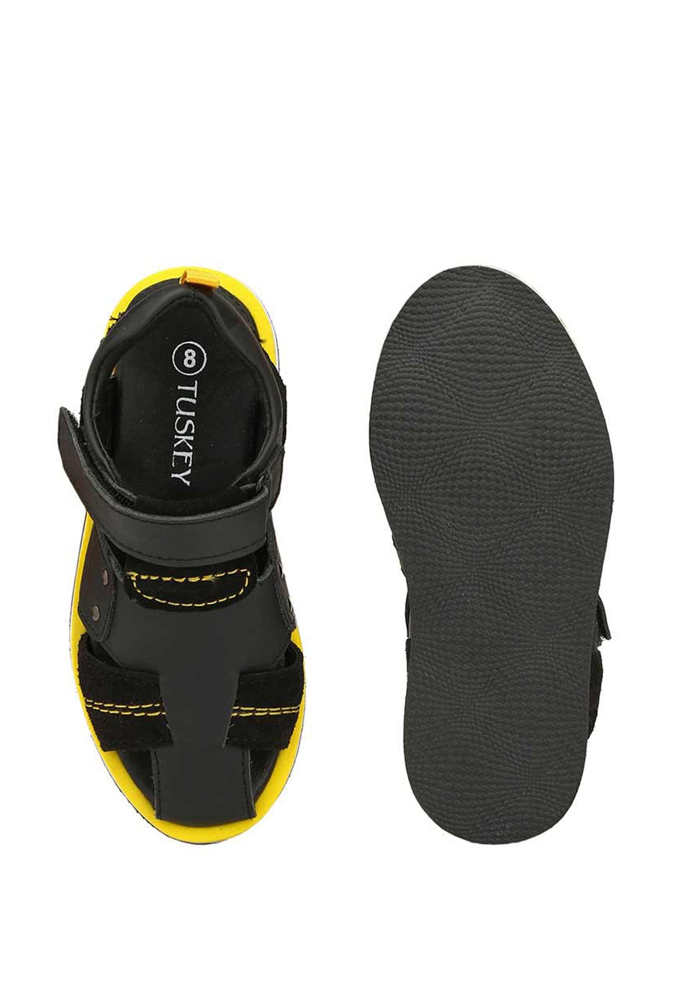 Tuskey Kids Black Ankle Strap Sandals