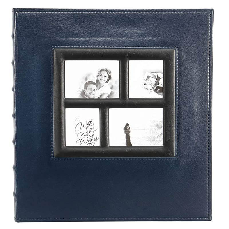 Photo Album 4x6 600 Photos Large Capacity Wedding Family Leather Cover Picture Albums Holds 600 Horizontal and Vertical 4x6 Photos with Black Pages Blue