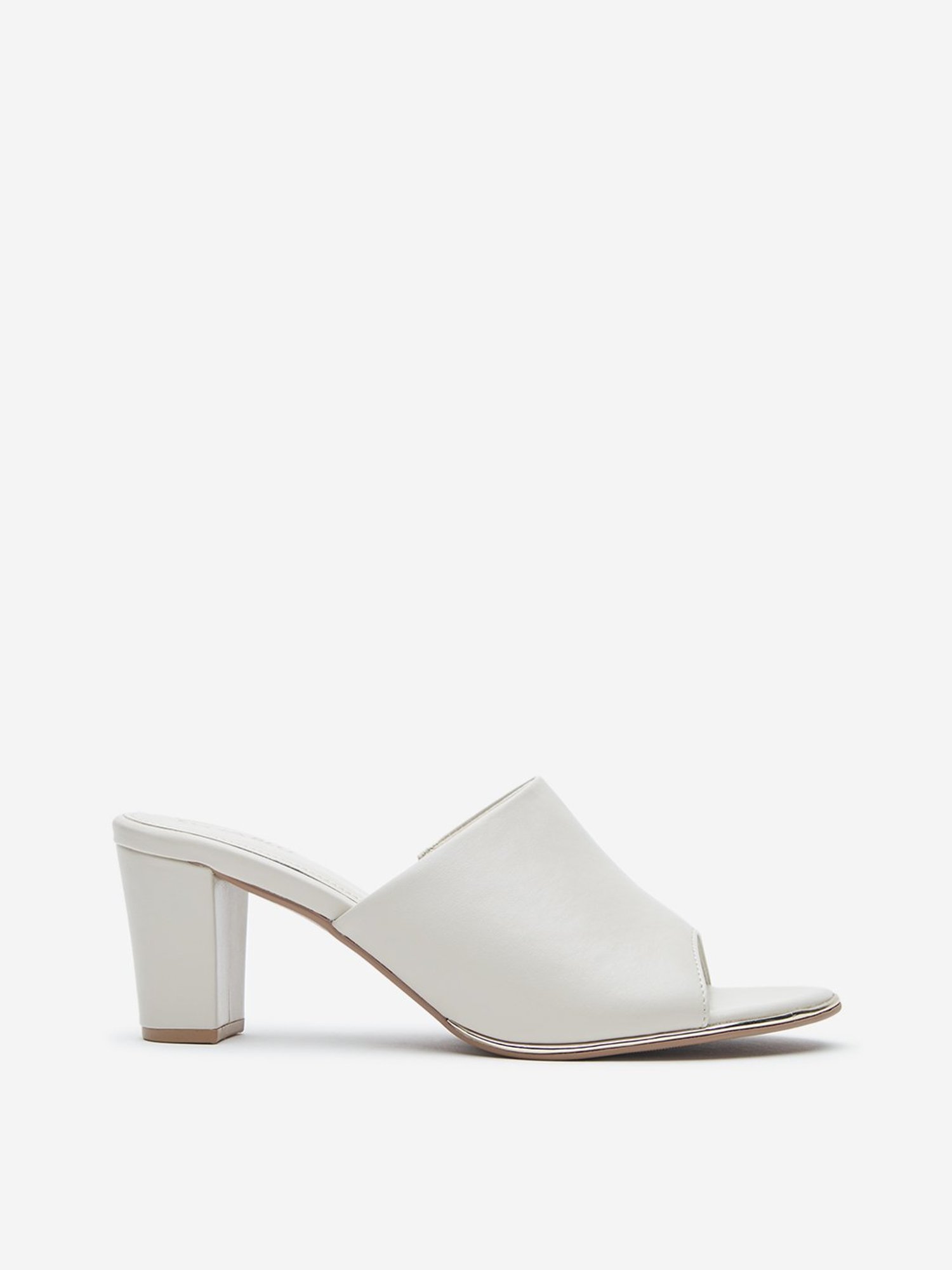 LUNA BLU by Westside Ivory Block-Heel Sandals