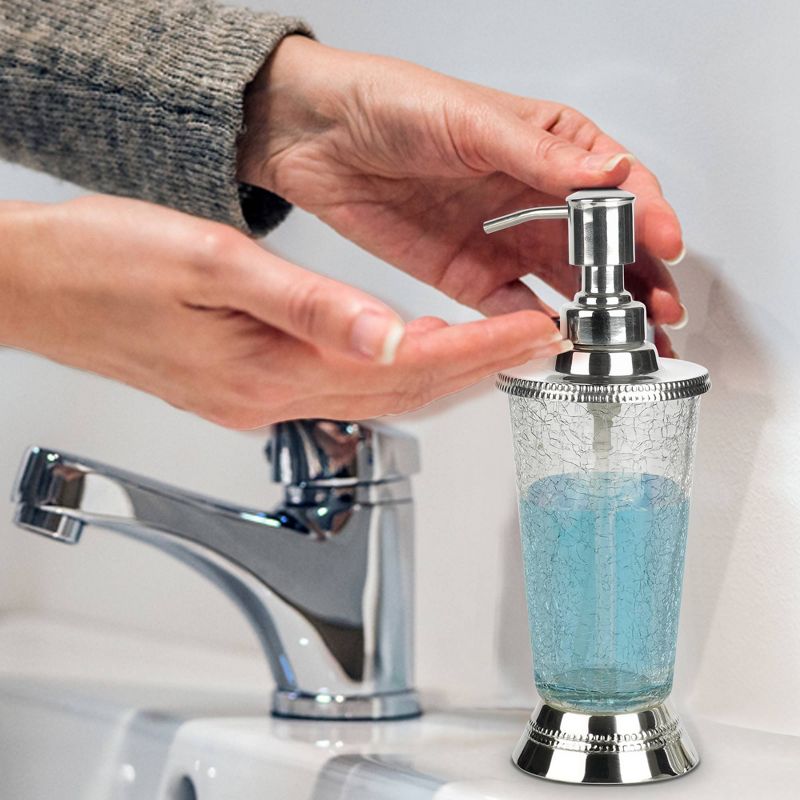 4pc Regal Metal Bath Accessory Set for Vanity Counter Tops Clear - Nu Steel