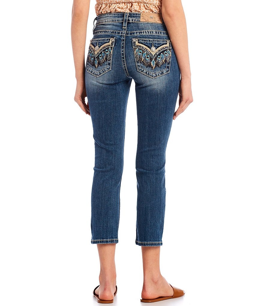 Celebrity Pink Destructed Cropped Skinny Jeans