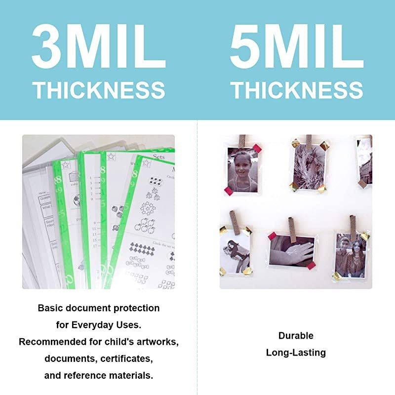 Hot Thermal Laminating Pouches 5 mil 11.5x17.5 Inches for Seal 11x17 Photos 50 Sheets