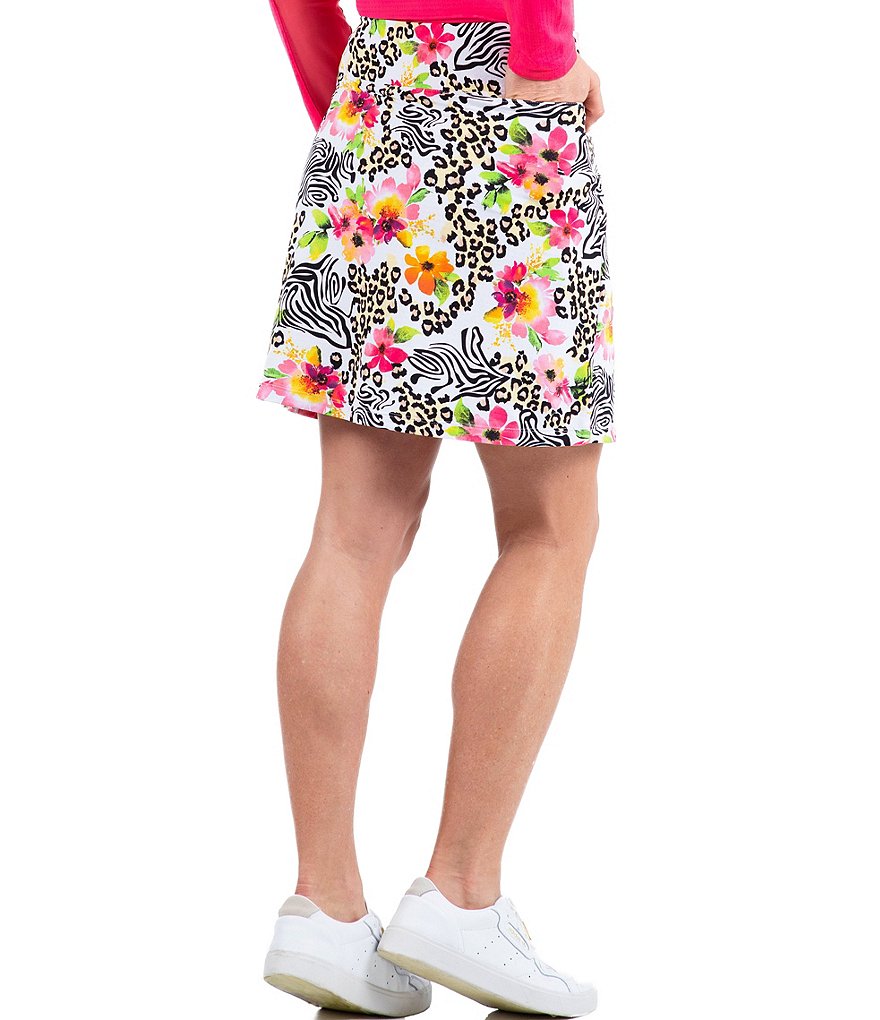 IBKUL Eva Print Pull-On Skort