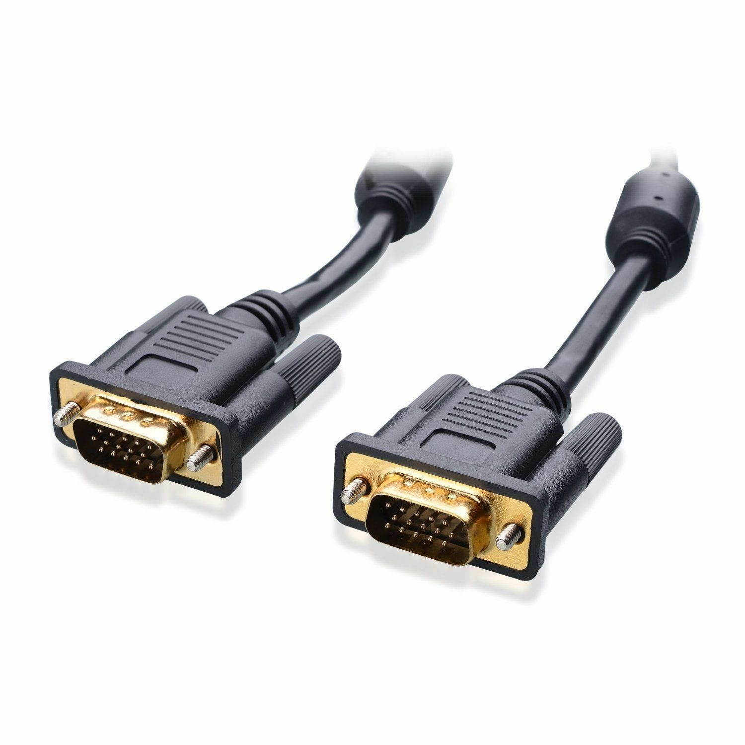 50FT 50 FT Gold Plated SVGA SUPER VGA Monitor Male - Male Cable CORD FOR PC HDTV