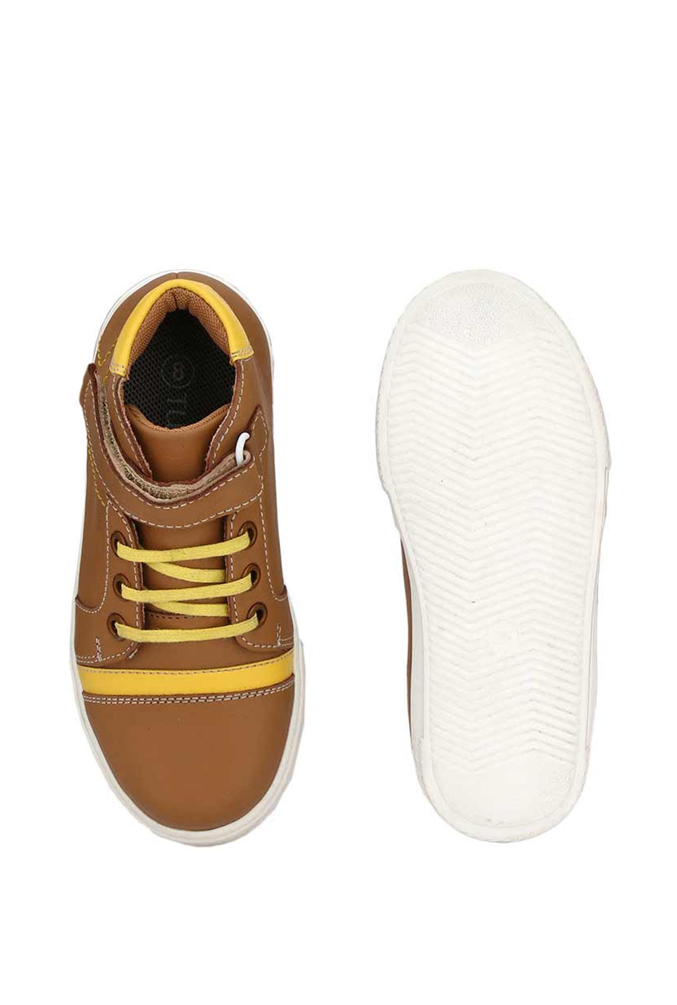 Tuskey Kids Tan Leather Sneakers