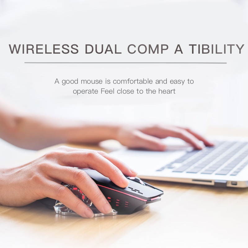 E-sport X8 Wireless Charging Gaming Mouse Mute Luminous Mechanical Mouse