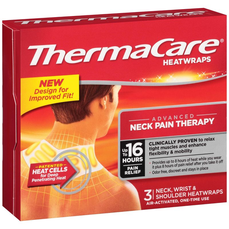 ThermaCare Neck Pain Therapy Heatwraps - 3ct