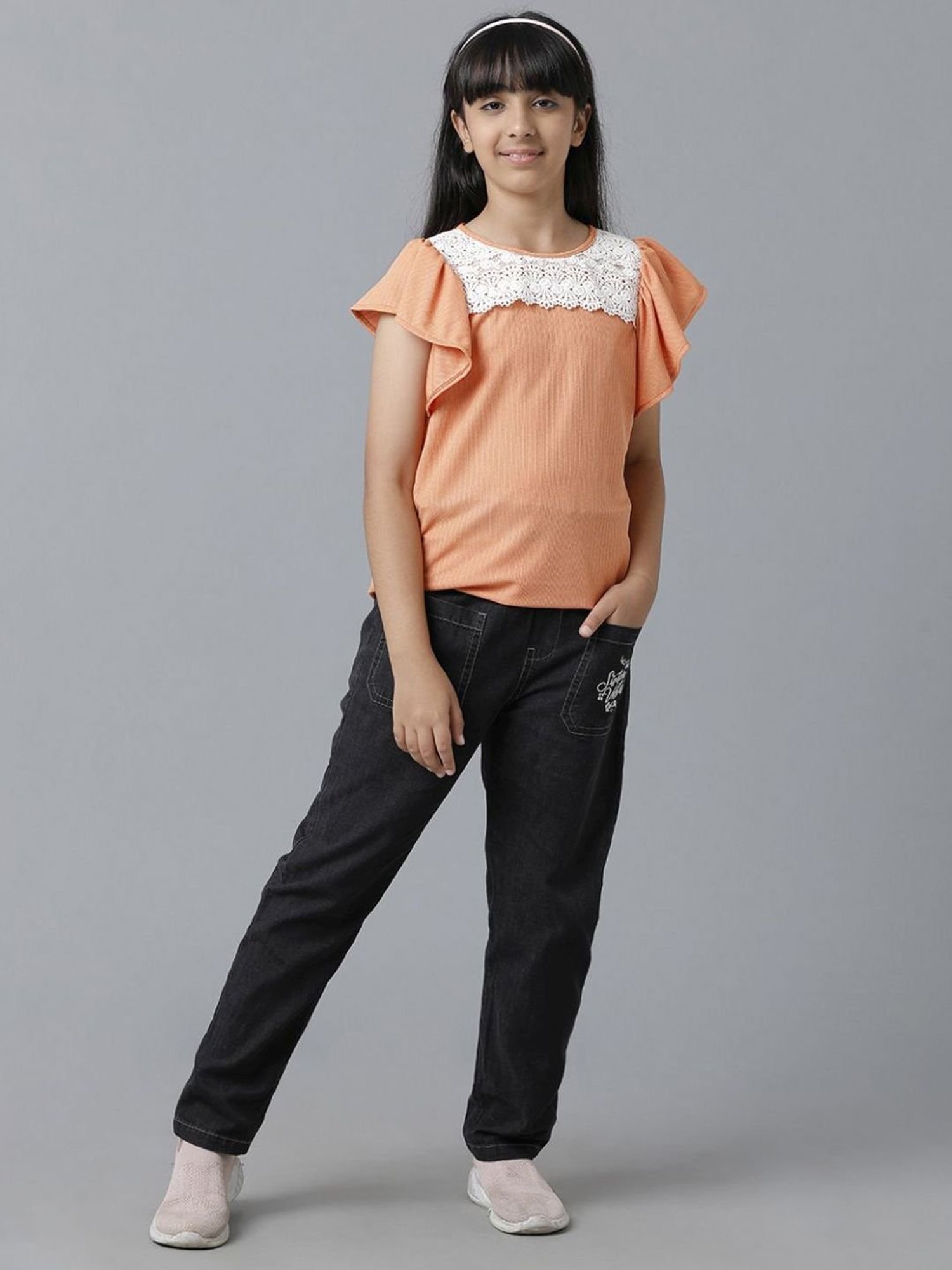 Tiny Girl Kids Pink Solid Top