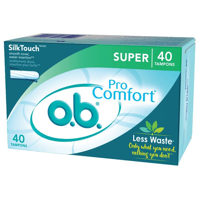 o.b. ProComfort Tampons - Applicator-Free - Unscented - Super - 40ct