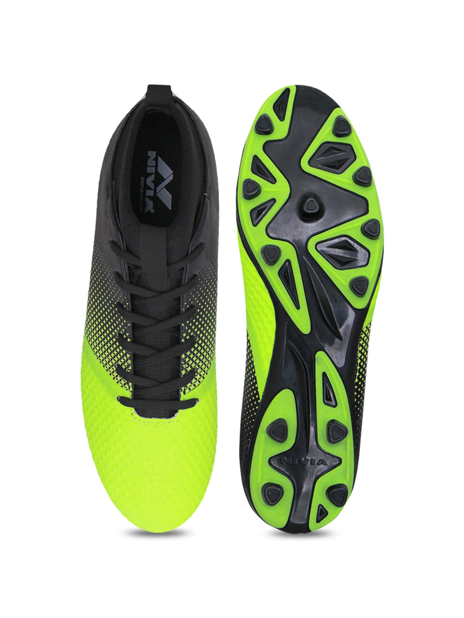 Nivia Ashtang Studds Green & Black Football Shoes