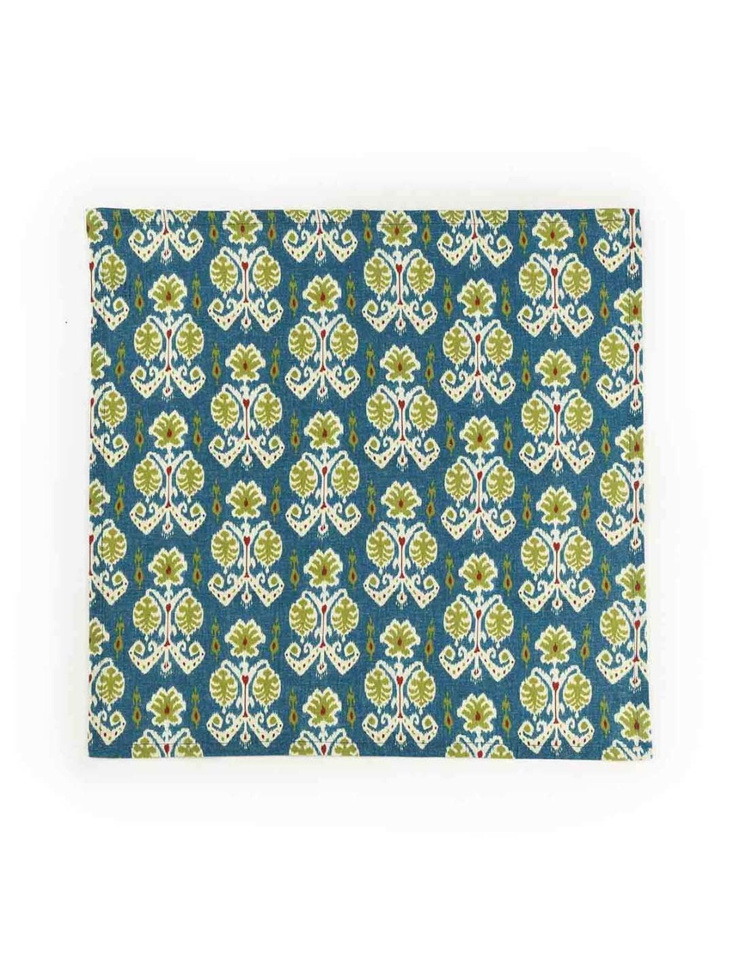 Home4U Blue & Green Cotton Duck Napkins - Set of 4