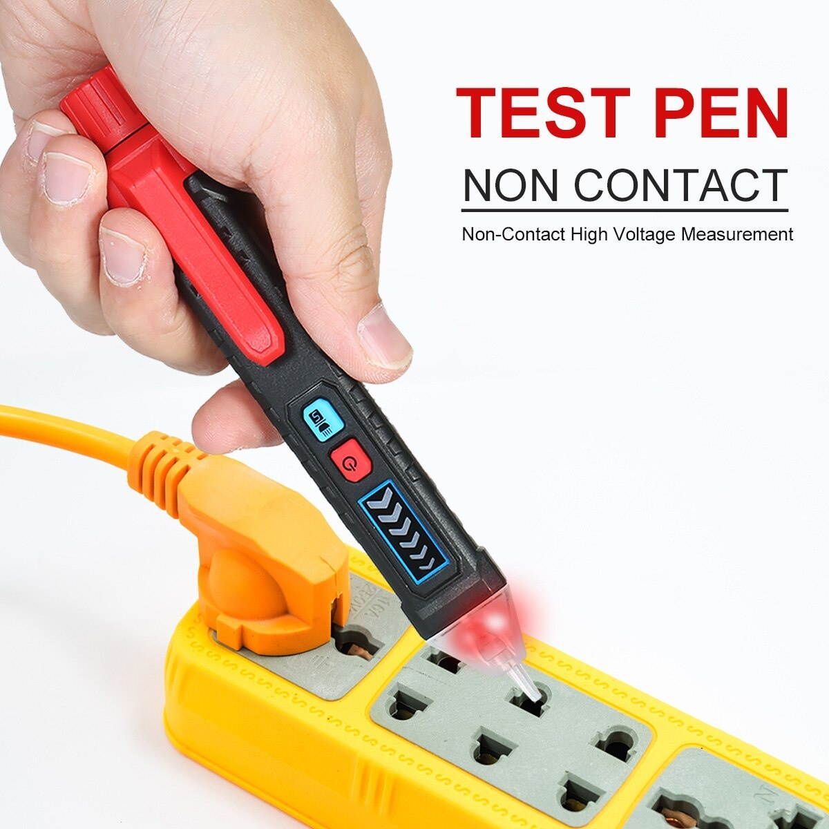 TASI Electric Testing Pen Non-contact AC Voltage Tester Pen with Sound and Alarm Digital Voltage Detector Pen with Flashlight