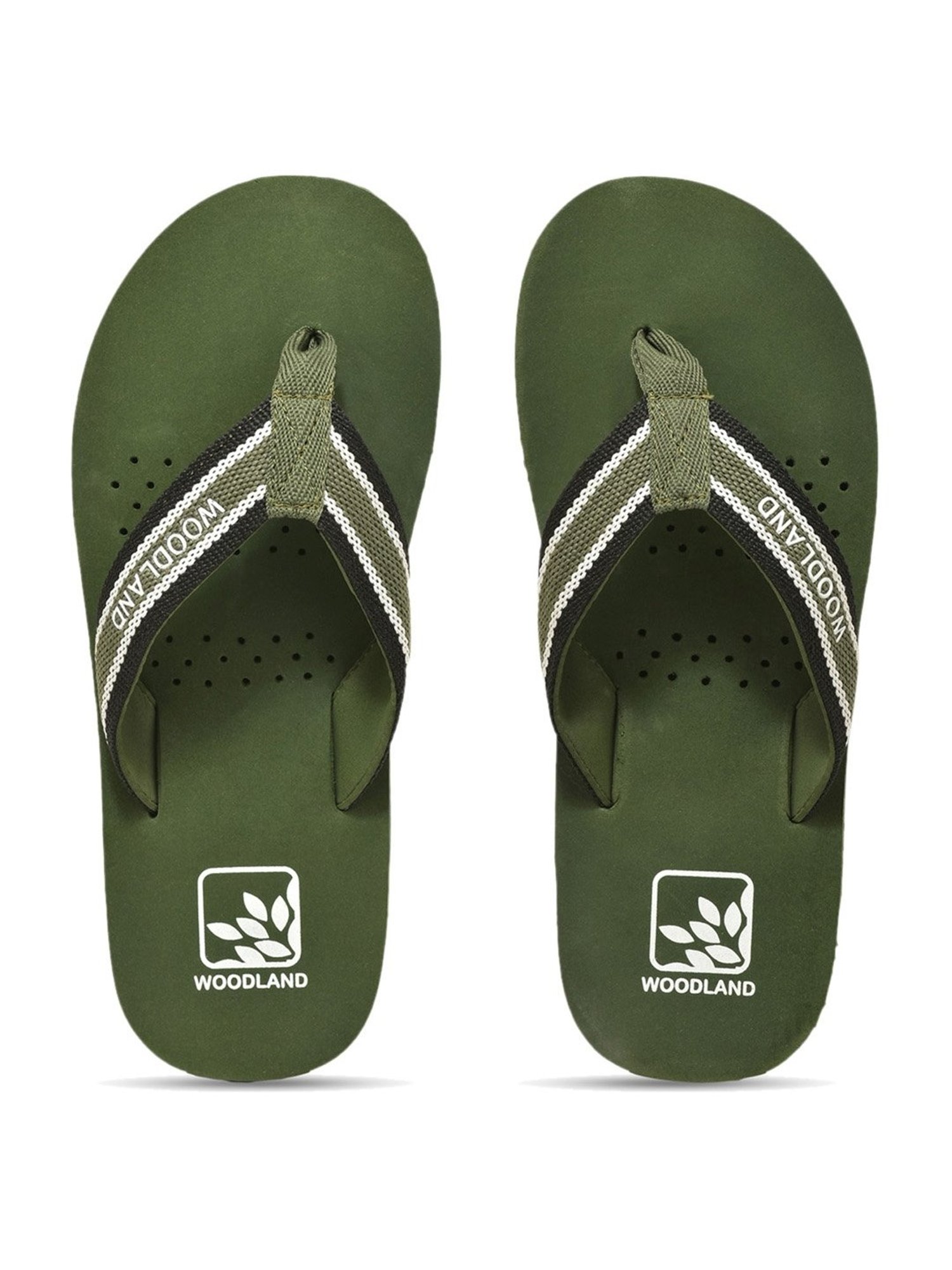 Woodland Men's Olive Flip Flops