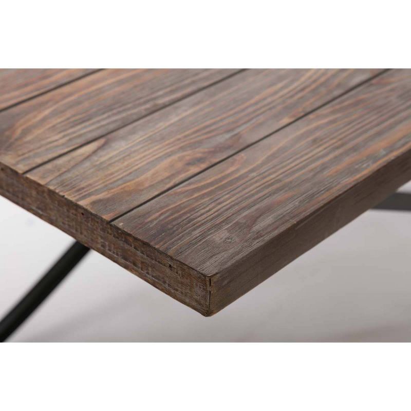 Miriam Cocktail Table Weathered Fir & Black - Boraam