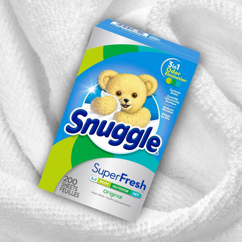 Snuggle Plus SuperFresh Original Fabric Softener Dryer Sheets - 200ct