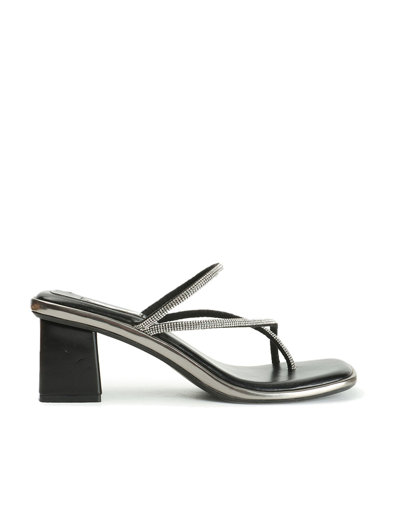 Elle Women's Black Toe Ring Sandals