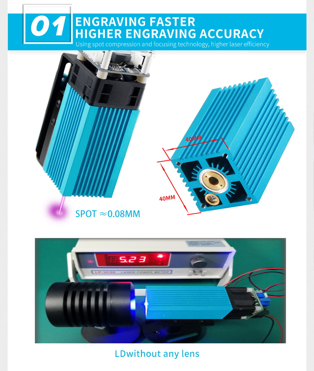 Powerful laser engraving machine, LKS mini motherboard, 300mmX300mmX36mm, 5500mW laser power, image engraving, text engraving, contour engraving, support Windows XP, Win7, Win8, Win10, Mac system