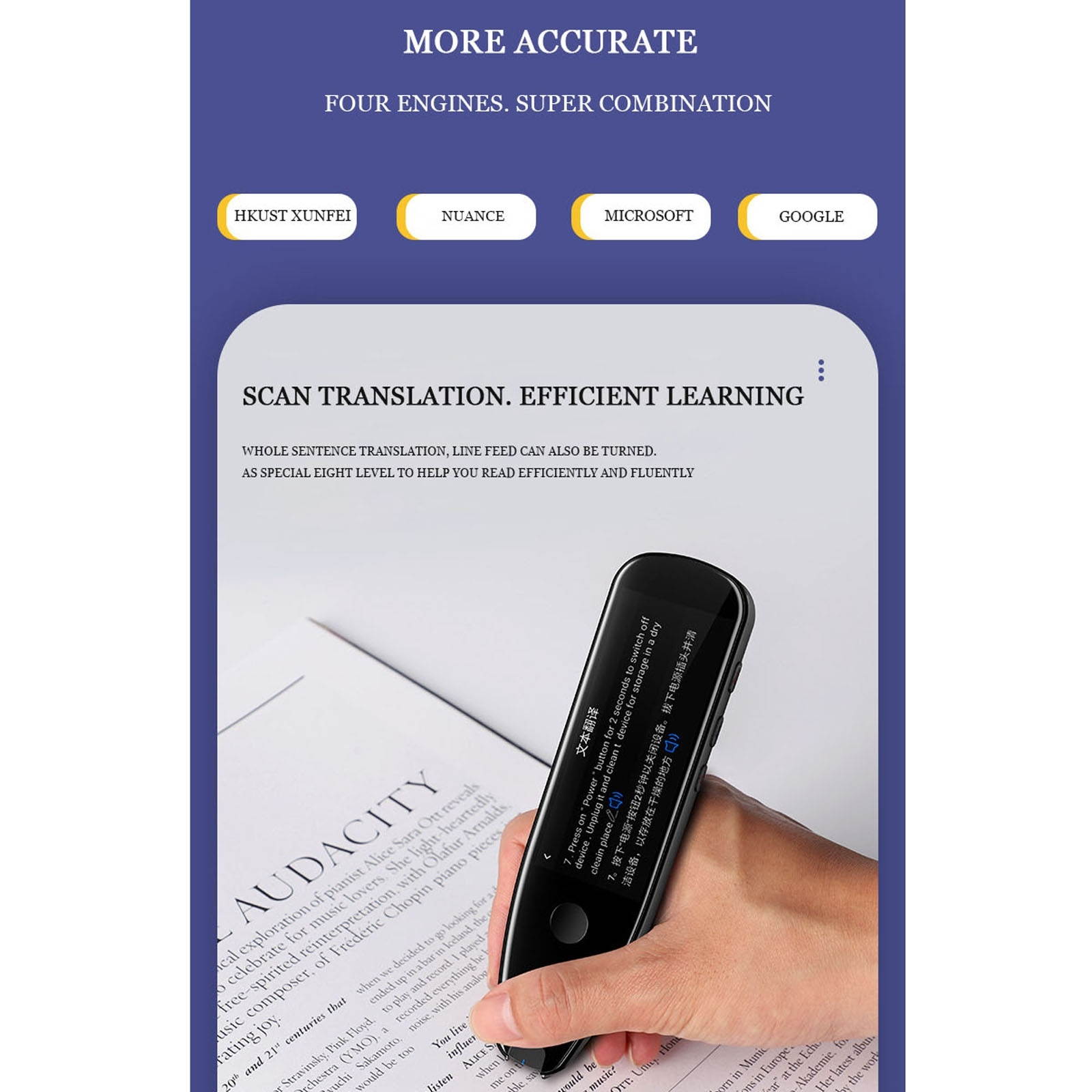 U100 Wifi Scan Translation Learning Dictionary Pen, CN Version