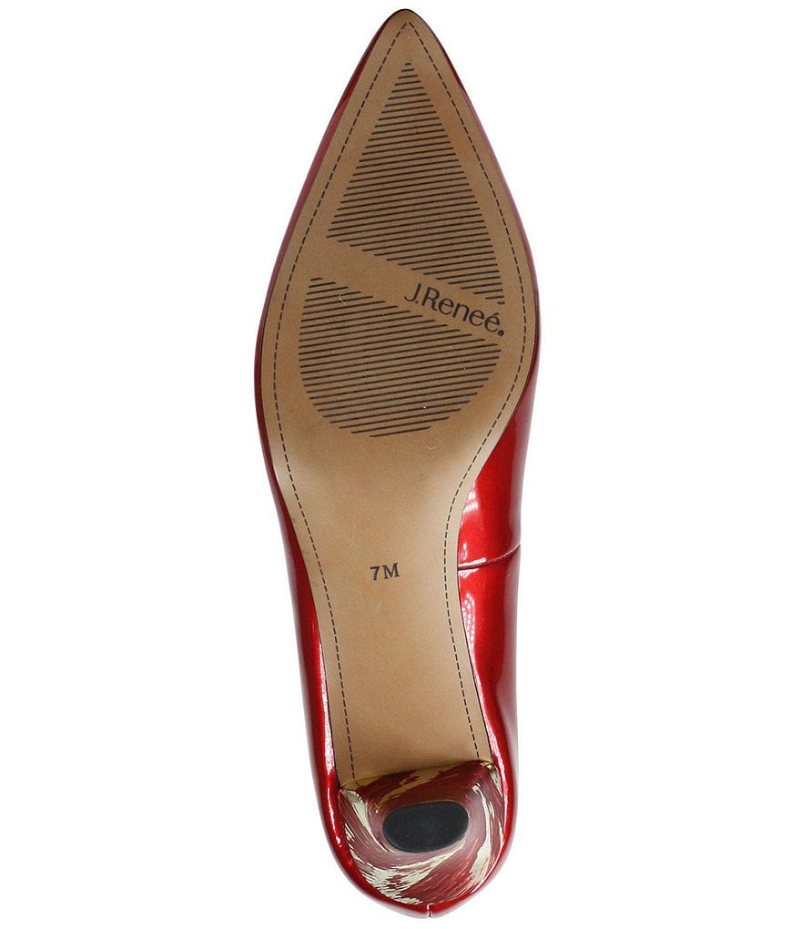 J. Renee Asilah Patent Kitten Heel Pumps