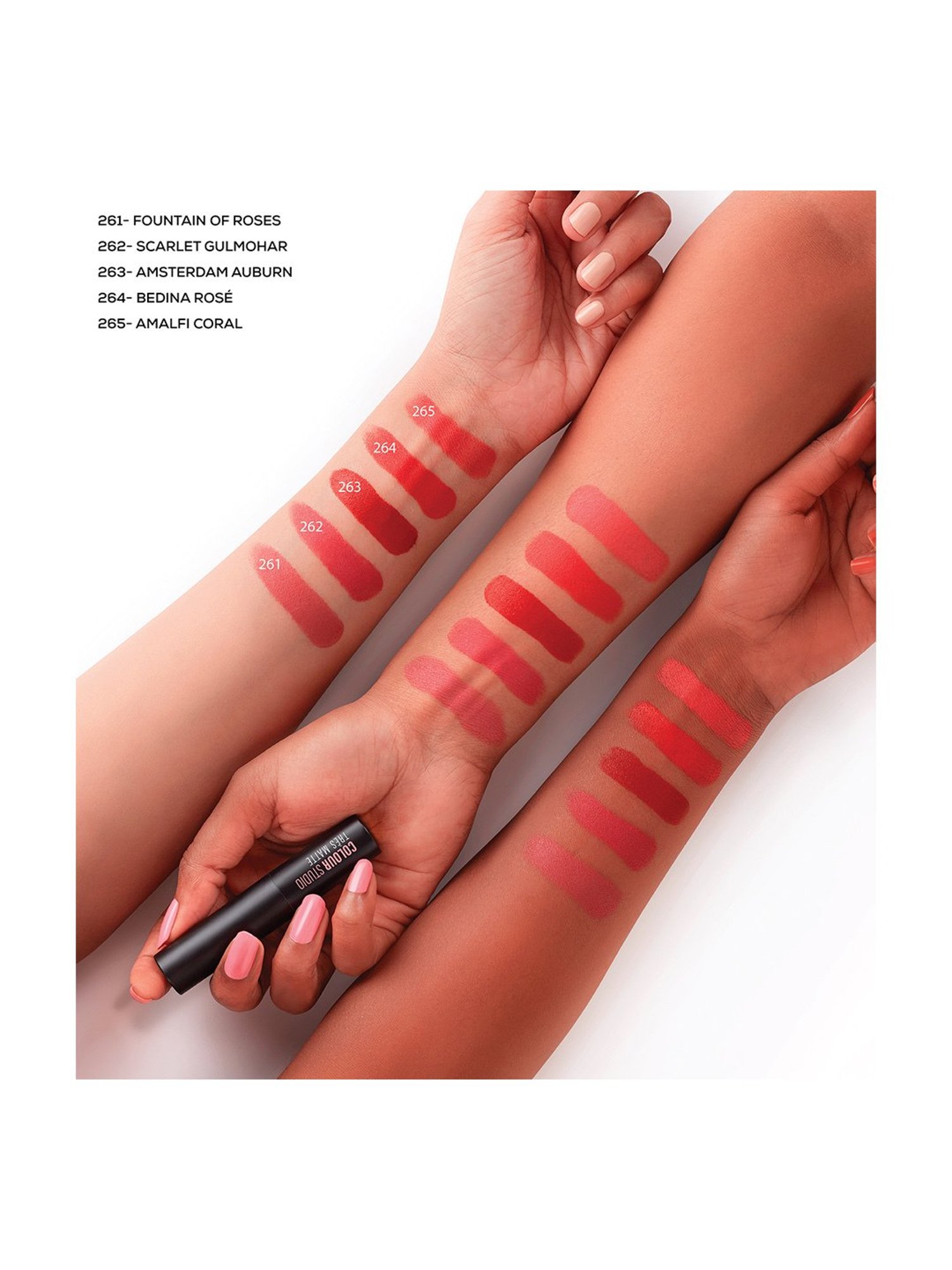 CHAMBOR Colour Studio Tres Matte Lipstick 241 Monte Rosa - 3.2 gm