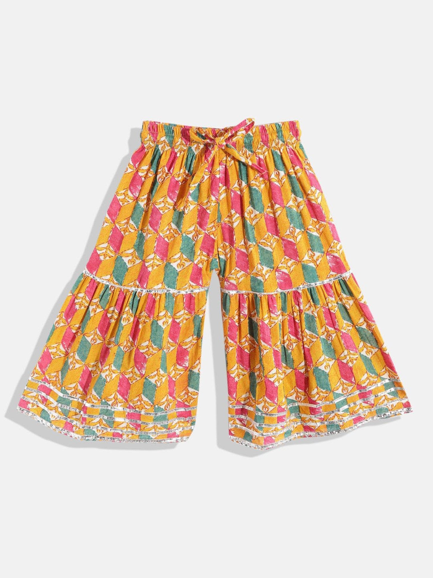 Many Frocks Kids Blue Embellished Top with Plazzos